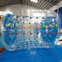 Ballon aquatique gonflable commercial Zorb Roller pour enfants, en vinyle, capacité 1-2 personnes, garantie 1 an, 1 pièce, pour usage domestique