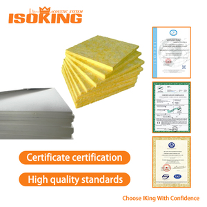 ISOKING <span class=keywords><strong>Plafond</strong></span> <span class=keywords><strong>Nuage</strong></span> Base Panneau nu Panneaux en fibre de verre Laine de verre Plafonds acoustiques Panneau Murs Panneaux Matériau de base - Product Image 4