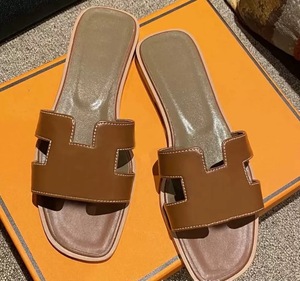 Sandales plates style classique à bride unique en cuir <span class=keywords><strong>d</strong></span>'<span class=keywords><strong>agneau</strong></span>, pantoufles pour femmes, adaptées aux jeunes filles - Product Image 6