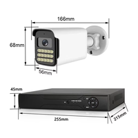Kit de caméra CCTV AHD TSEye 4CH 5MP IP66 XVR, 2 caméras dôme, 2 caméras bullet, disque dur 500 Go, vision nocturne couleur, système de surveillance de sécurité