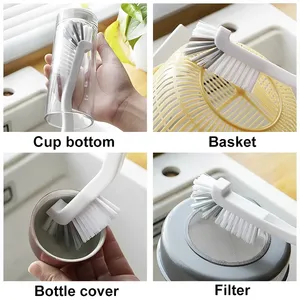 9 Pack Plastic Groove Cleaner Brush Set Multipurpose <b>Hand</b>-held Deep Cleaning Reusable Tile Joint <b>Scrub</b> Brush - Product Image 6
