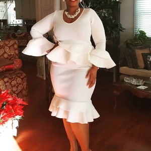 White Peplum Dress That Let You Be 