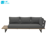 Modern ism Pure Aluminium Garten Terrassen möbel Ultra-Deep Seats Dicke Kissen laden Entspannung Outdoor Sofa Set