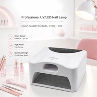 Lampe à ongles UV LED à séchage rapide pour le durcissement du gel, 48W, 52 perles LED avec lumière pour le pouce, lampe à ongles professionnelle, capteur automatique, 4 minuteurs