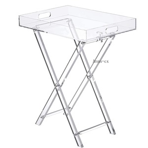 Tavolo da caffè in acrilico trasparente in stile moderno in <span class=keywords><strong>Plexiglass</strong></span> pieghevole tavolo da tè per soggiorno allungabile <span class=keywords><strong>mobili</strong></span> per la casa - Product Image 3