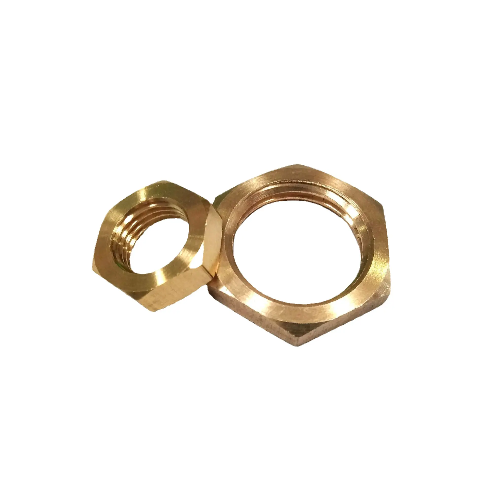 Brass Hex Lock Nuts Pipe Fitting BSP Female Thread Hexagonal Shank Cap brass Flange Nut