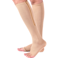 Chaussettes de compression sportives personnalisées pour femmes, automne, tissées, fermeture éclair, longueur genou, écologiques, respirantes, usage quotidien