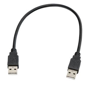 สายเคเบิลข้อมูล USB ชายต่อชาย 2.0 ทองแดงบริสุทธิ์ สีดำ สายเชื่อมต่อกระแสไฟ 2a - Product Image 1