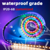 Bande LED intelligente adressable TRX WS2812B/SK6812 60LED DC5V/12V 5050RGBW 2700K-6000K avec télécommande USB/Wi-Fi pour aménagement paysager