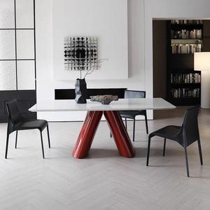 โต๊ะรับประทานอาหารหินอ่อนสไตล์มินิมอลอิตาลี รูปทรงสี่เหลี่ยมผืนผ้า ดีไซน์ทันสมัย โครงสร้างแข็งแรง สำหรับห้องนั่งเล่น - Product Image 2