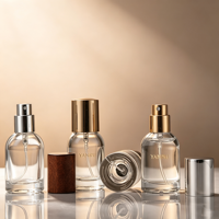 Flacon de parfum miniature en verre vide de 15 ml, rechargeable, avec boîte d'emballage personnalisée avec logo