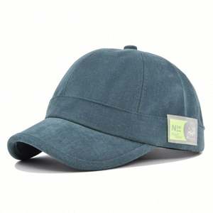 Gorra de béisbol de ala corta de color liso estilo coreano con protección solar para hombre, venta al por mayor, novedad - Product Image 6