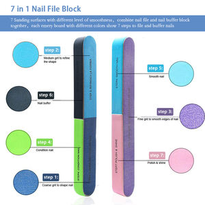 Esponja desechable 2 en 1 para pulir <span class=keywords><strong>uñas</strong></span>, bloque <span class=keywords><strong>de</strong></span> limas <span class=keywords><strong>de</strong></span> <span class=keywords><strong>7</strong></span> <span class=keywords><strong>pasos</strong></span> - Product Image 2