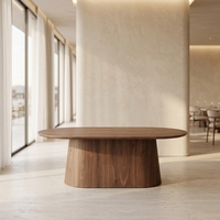 Tables à manger de style nordique avec piétement sur pied pour appartements et restaurants décontractés