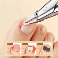 Coupe-ongles plats en acier inoxydable à bec d'aigle pour ongles incarnés, lames droites, portables, professionnels, pour pédicure et beauté