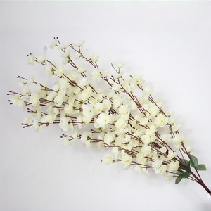 Ramas de <span class=keywords><strong>Flores</strong></span> de Durazno Artificiales de Seda Elegantes y Populares (30 Puntas), Tallos de <span class=keywords><strong>Flores</strong></span> Artificiales de Primera Calidad para Decoración de Bodas, Económicas - Product Image 2