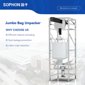 So500 1000kg kg büyük çanta otomatik açma makinesi toz toplu çanta Unloader platformu boşaltma sistemi ile toz toplayıcı - Product Image 3