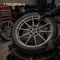 Rines Forjados Negros Brillantes con Diseño Web Directional de 19, 20, 21, 22, 23 y 24 Pulgadas, 5x100, 5x112, 5x114.3 para Mercedes W205 W213 C63 AMG, 2 Piezas