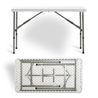 Table pliante standard de 6 pieds, pliable en deux