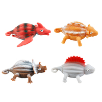 Jouets pour enfants, ballon de gelée en forme d'animal gonflable, 4 pouces, avec paille