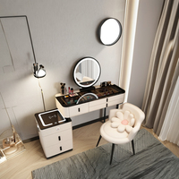 Commode multifonctionnelle avec miroir intelligent et plusieurs tiroirs pour chambre à coucher