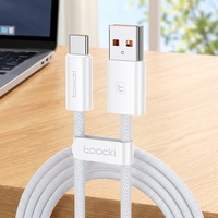Câble USB A vers USB C Toocki 6A 66W Super Rapide, Tressé Blanc, avec Puce Intelligente, Cordon de Charge Type C, Câble de Synchronisation de Données pour Téléphone
