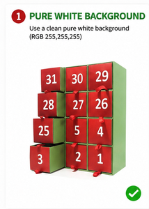 Wholesale Christmas Drawer <b>Box</b> Advent Calendar Rigid Cardboard <b>Empty</b> Mystery Blind <b>Box</b> with Ribbon Pull <b>for</b> Surprise <b>Gift</b> - Product Image 3