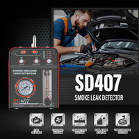 Détecteur de fuite de fumée automobile SD407 12V Mode double Analyseur de moteur Testeur de fuite de tuyau de voiture Manomètre réglable