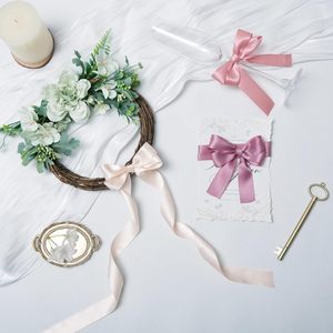Cinta de Raso de Doble Cara de Color Sólido Surtido Rosa para Ramos de Flores, Invitaciones de Boda, Manualidades, Envoltura de Regalos - Product Image 3