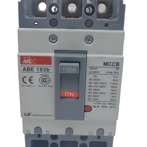 LISI Meta-MEC ABH系列高截面模壳断路器3P 35ka MCCB ABH103b 15A 20A 30A 40A 50A 60A 75A 100A