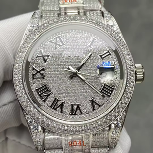 Luxury full-diamond C factory 41mm 3235 automatic movement 904L carbon-silicon diamond <b>mechanical</b> <b>watch</b> for men with custom logo - Product Image 3