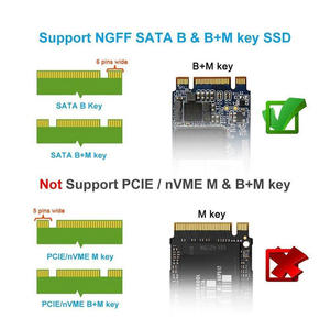 محول Nvme M2 إلى USB، محول Ngff M2، محول بروتوكول مزدوج <span class=keywords><strong>M</strong></span>.<span class=keywords><strong>2</strong></span> SATA PCIE، بطاقة تحويل SSD - Product Image 6