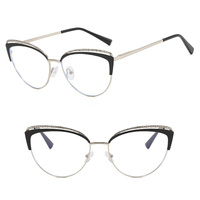 Lunettes DL, lunettes de soleil tendance à monture métallique œil de chat, anti-lumière bleue, lunettes de mode tendance pour femmes, lunettes d'ordinateur