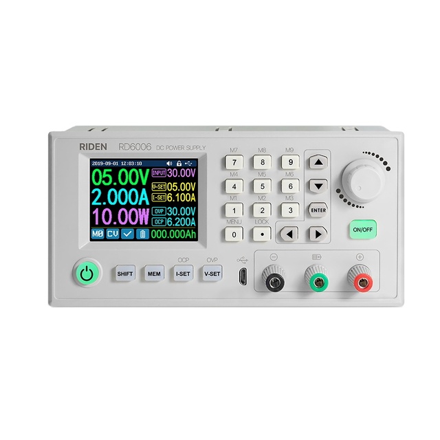 RD RD6006 USB DC DC Step Down Voltage Variable Adjustable Stabilized Lab Bench Power Supply 60V 6A Battery Charging Regulator