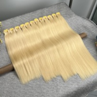 Cheveux vierges non traités de qualité supérieure 15A, fournisseurs de cheveux humains vietnamiens # 613 Bundles de cheveux humains blonds raides