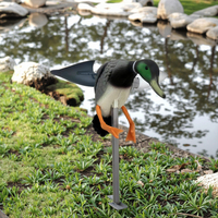 Décoy de chasse au canard Mallard flottant, imperméable, durable, en PE, simulé, alimenté par le vent, pour la chasse à l'appât, 38x15x26CM