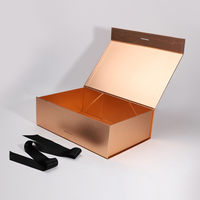 Emballage en carton sur mesure, boîte cadeau pliable magnétique de luxe de grande taille pour le rangement des vêtements et des couvertures