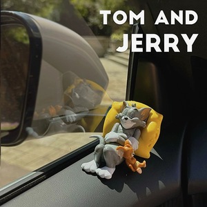 Ornamenti per Auto <span class=keywords><strong>Tom</strong></span> <span class=keywords><strong>e</strong></span> <span class=keywords><strong>Jerry</strong></span>, Decorazioni per Interni Auto, Cornice Porta, Console Centrale, Statuette Carine da Scrivania, Piccoli Ornamenti - Product Image 1