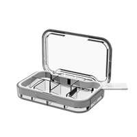 Boîte à pilules portable mini en plastique personnalisée par le fabricant, grande capacité, avec couvercle et compartiments pour le rangement moderne des comprimés médicamenteux