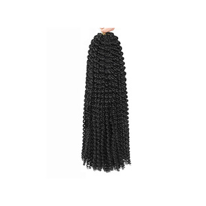 Tresses au crochet Passion Twist 1B, cheveux synthétiques longs bouclés, résistants à la chaleur, mèches simples - Product Image 5