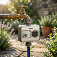 Programmateur d'arrosage automatique à piles, 3 programmes, vanne à boisseau sphérique, contrôleur d'irrigation avec port pour capteur de pluie, minuterie de jardin extérieure