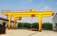 Pont roulant électrique à double poutre de 50 tonnes avec moteur et boîte de vitesses, portée de 35 m, palan certifié CE pour levage lourd extérieur - Travail A5/A6