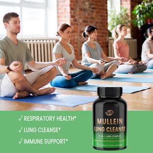 Private Label OEM Mullein Leaf Extract for Lung Health Quercetin NAC 15-in-1 Supplement Lung Support & Cleanse for Men and Women - Product Image 3