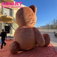 Mascotte d'ours brun gonflable de décoration d'activité de festival de Noël, ballon mignon gonflable d'ours avec le tissu doux