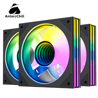 Ventilador de Refrigeración AntarcChill Negro de 120 mm con Disipador de Calor de Plástico, Bajo Ruido y Funcionamiento Estable para Caja de Ordenador y Procesador