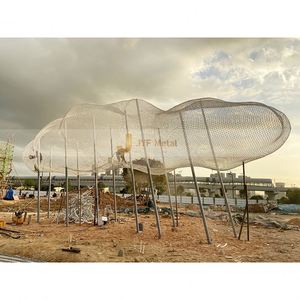 Nouvelle conception Art Déco, sculpture en forme de nuage en acier inoxydable, étanche, durable, multifonctionnelle, miroir poli, montage au sol, extérieur - Product Image 3