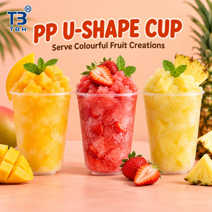 Vaso de PP en forma de U de 12 oz, PPCS-12, 95 mm, vaso de plástico PP con fondo redondo en forma de U, transparente, flexible, para boba, mercado, oficina, compatible con OEM y ODM. - Product Image 6
