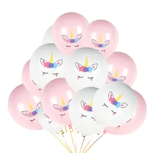 中国气球厂家生日婚礼派对装饰圆形空气氦Globos 12英寸 2.8g独角兽印刷乳胶气球