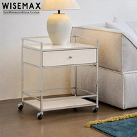 Meubles WISEMAX, meubles de style médiéval pour la maison, table de chevet en acier inoxydable, armoire, chariot multifonctionnel pour villa