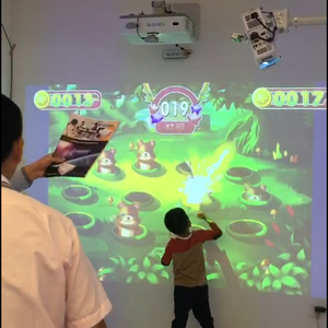 Sistema de Proyección Interactiva <span class=keywords><strong>3D</strong></span> de Respuesta Rápida de 120 fps, Juego Interactivo de Pistola de Bolas para Pared VR, Zona Infantil - Product Image 1